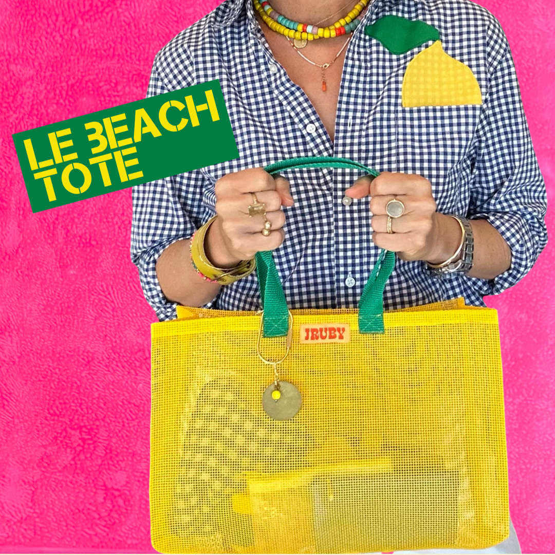 Le Beach Tote Lemon Lime image 4