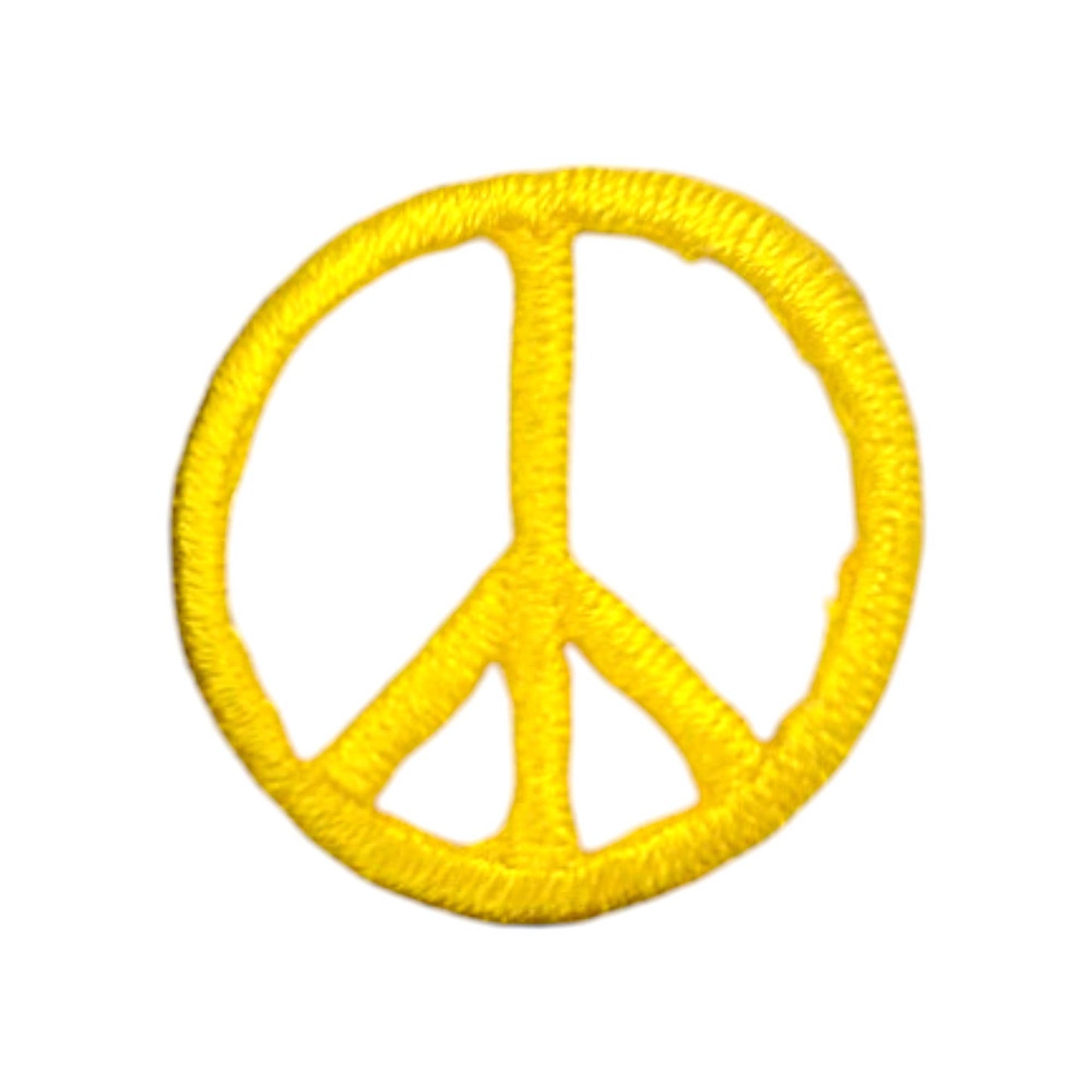 1" Peace Sign, Embroidered, Iron on Patch: Green