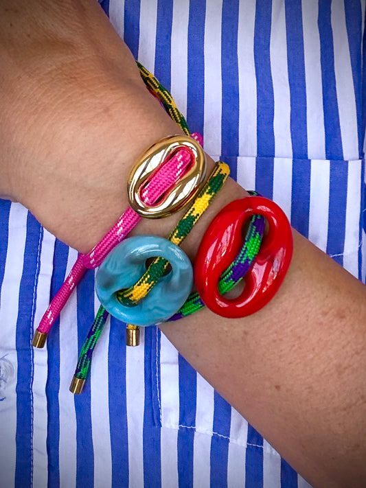 Forest Sunflower Houndstooth Mariner Bracelet (Copy)
