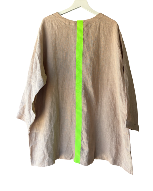 SURF STRIPE LINEN TUNIC DRESS