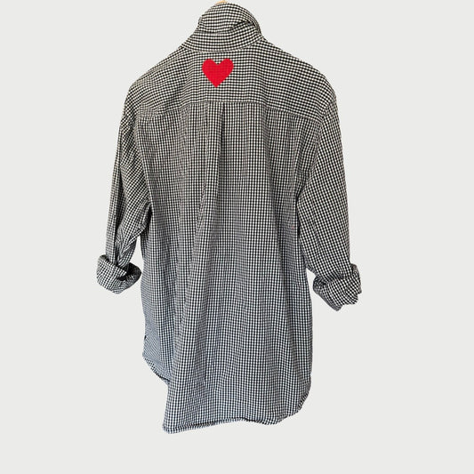 Men’s XL black and white check Ric Rac Amore Shirt