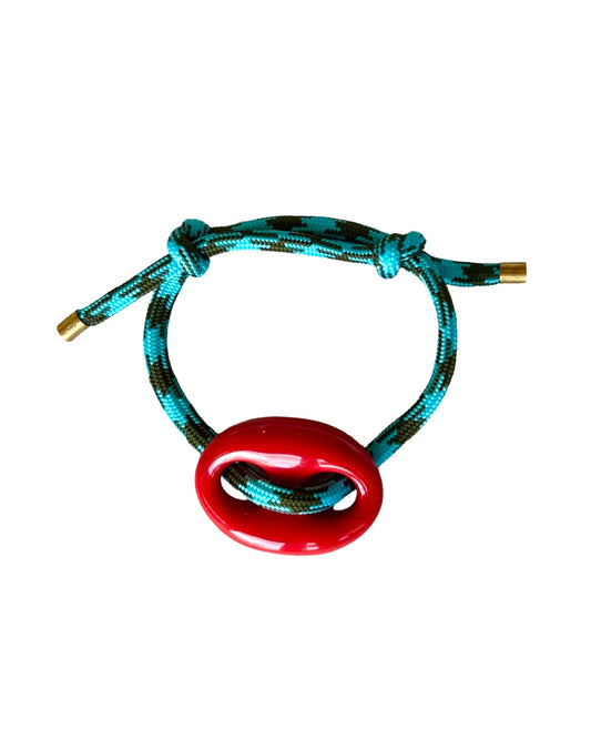 Blue Brown Argyle Mariner Bracelet