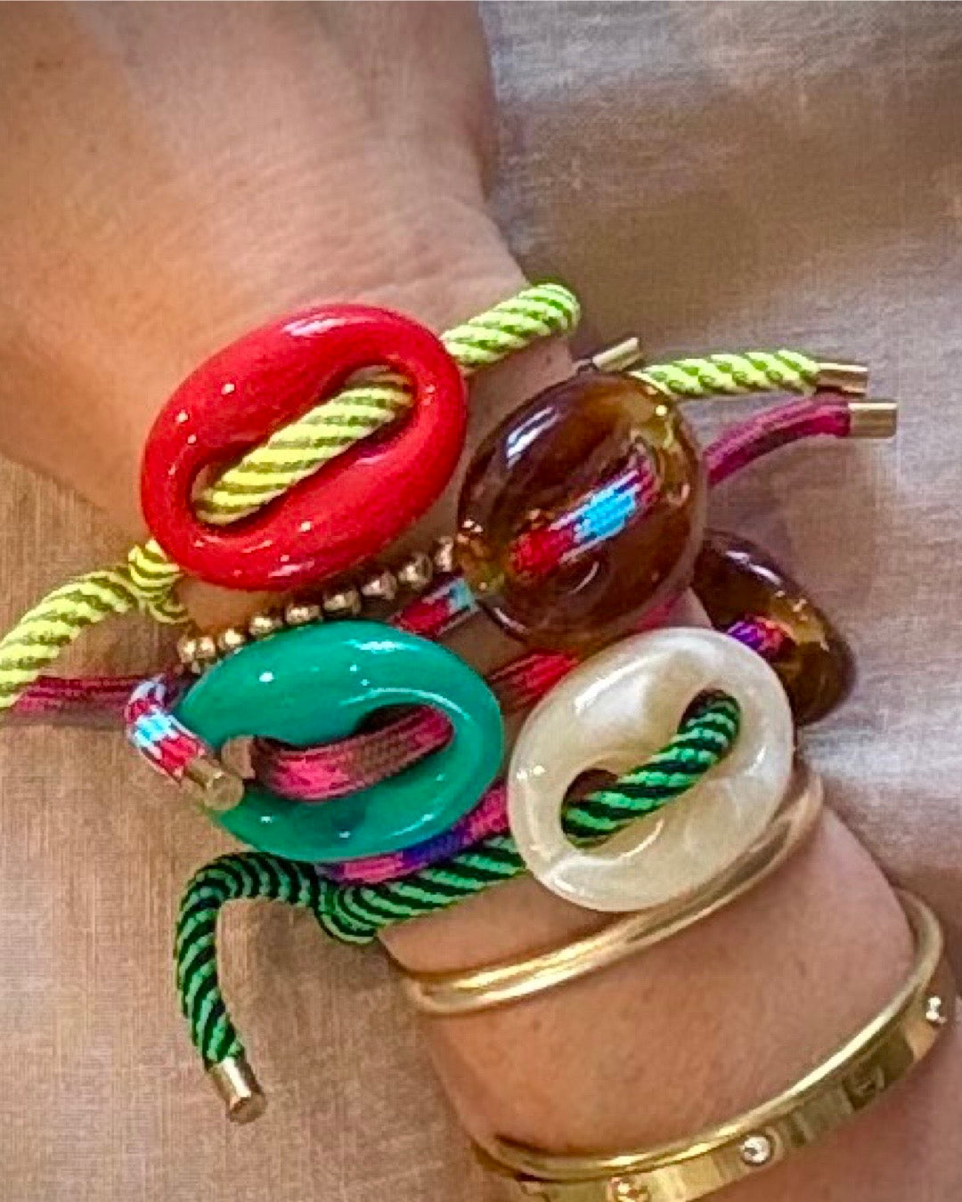 Turquoise Red Argyle Mariner Bracelet (Copy)