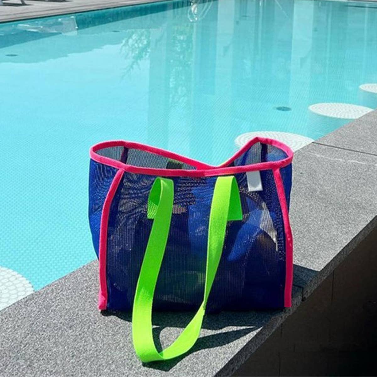 ORANGE MESH BEACH TOTE