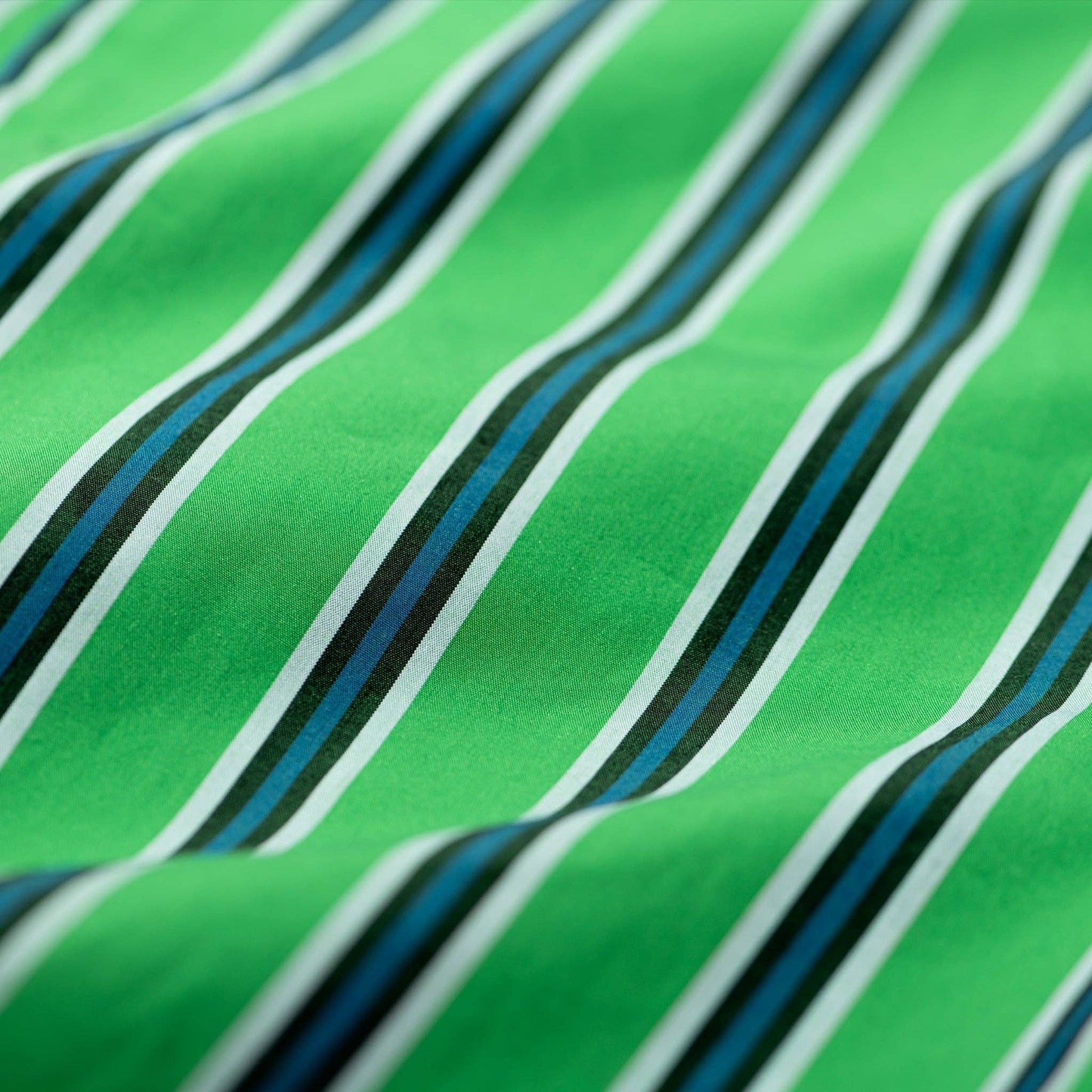 CREW NECK GREEN STRIPE O/S