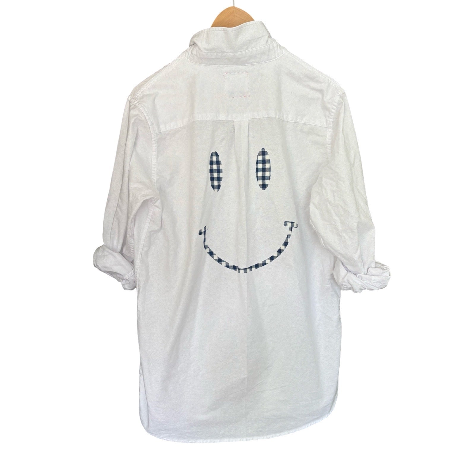 Hot Pink Edge White Oxford Unisex Dress Shirt image 1