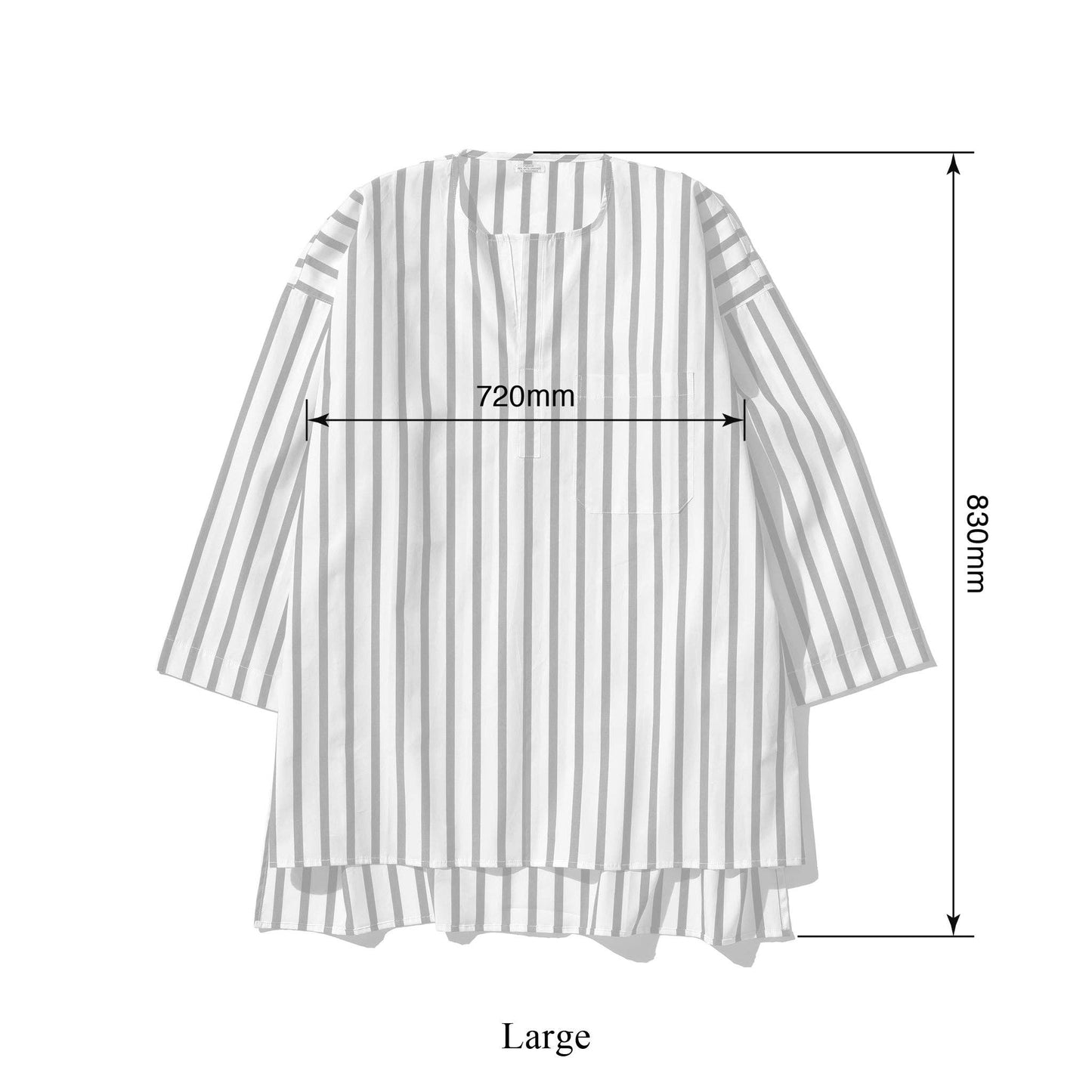 CREWNECK WHITE BLUE STRIPE 0/S