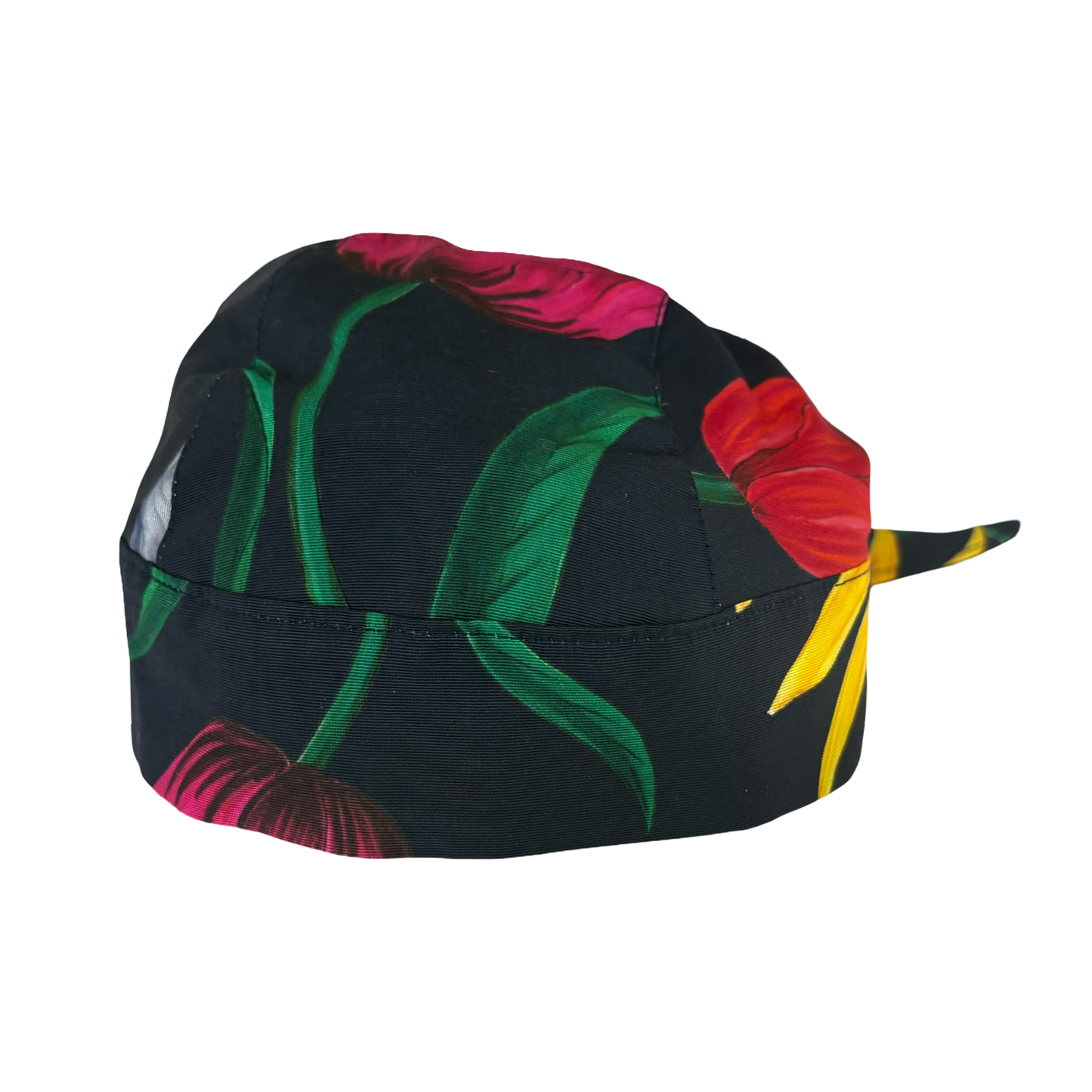 Scarf Hat Navy Floral Cotton image 1