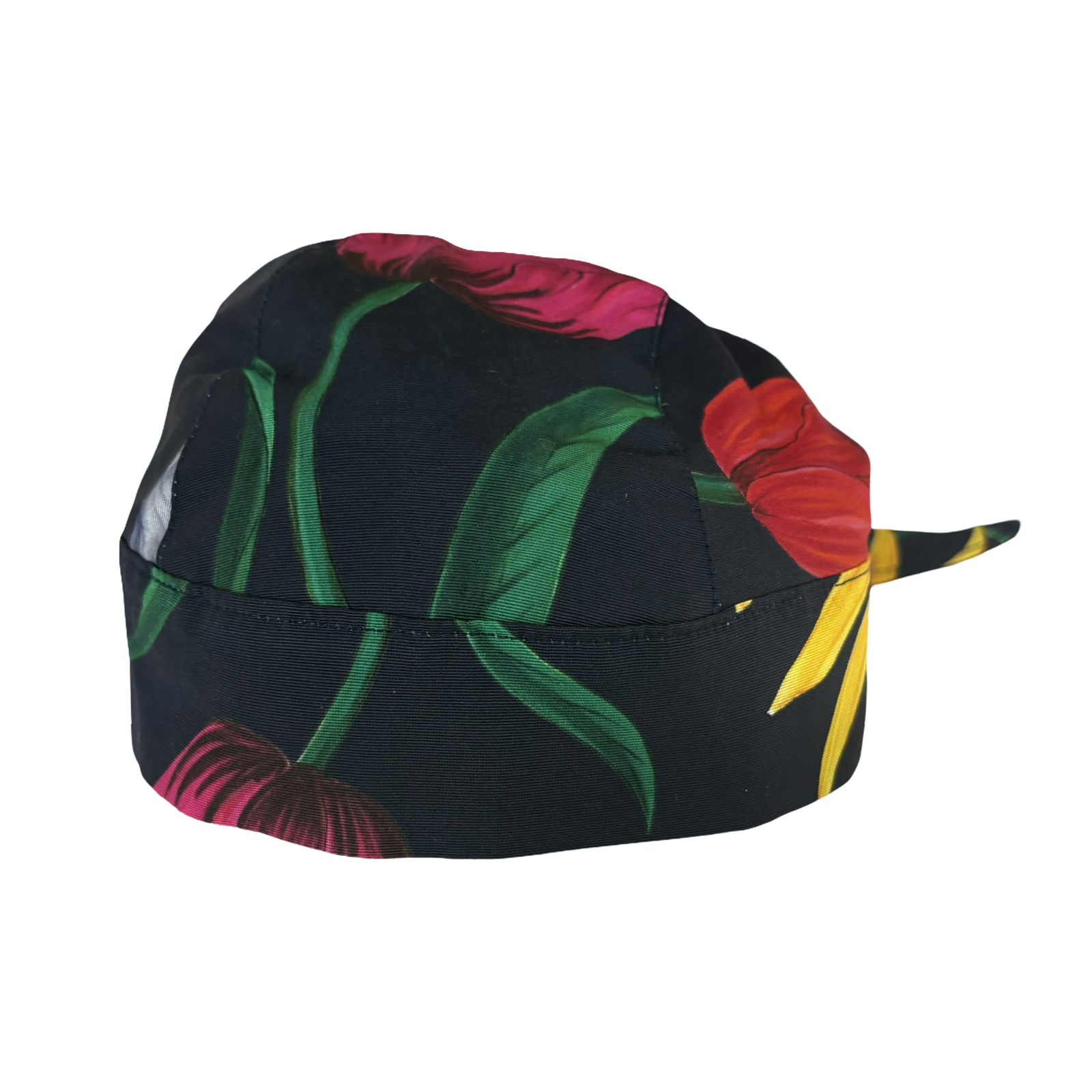 Scarf Hat Navy Floral Cotton image 1