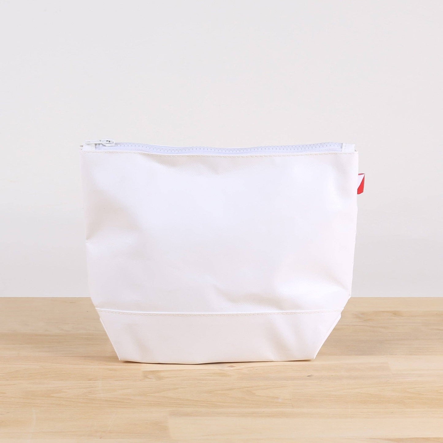 Big Sur Splash Zip Pouch: White / 11"W x 8"H x 3.5"D