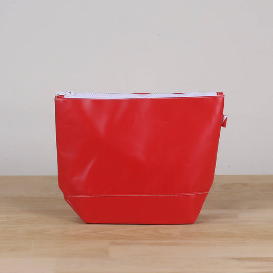 Big Sur Splash Zip Pouch: Red / 11"W x 8"H x 3.5" D