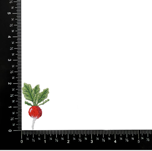 Turnip - Radish - Garden Vegetable, Iron on Patch