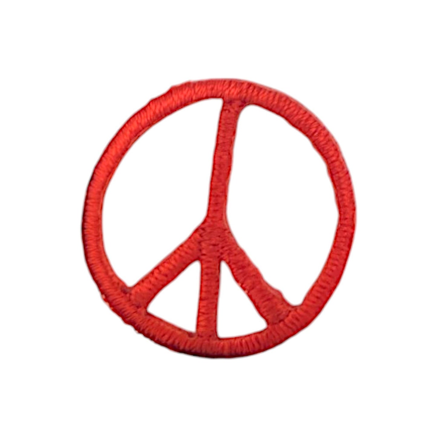 1" Peace Sign, Embroidered, Iron on Patch: Multi Color