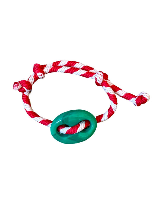 Red White Stripe Mariner Bracelet