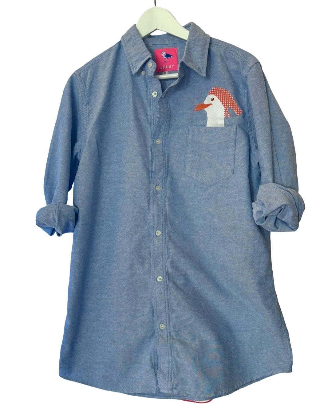 SEAGULL HEAD POCKET BLUE UNISEX OXFORD
