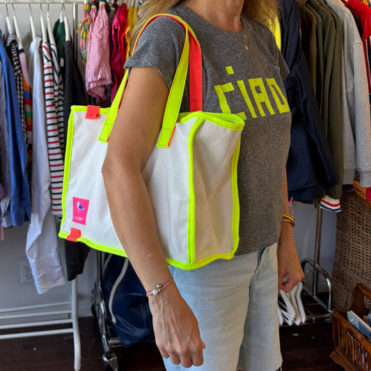 CANVAS TOTE NEON TRIM