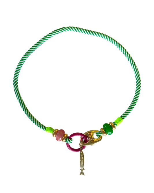 PARACHOKER GREEN & WHITE STRIPE