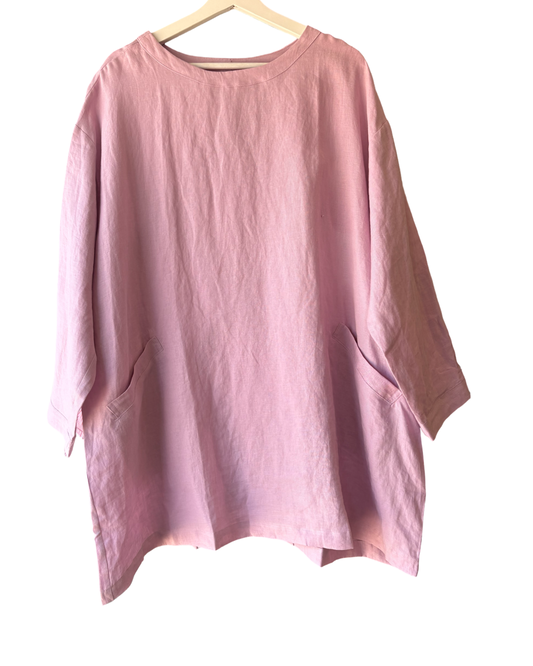 Lilac LINEN TUNIC DRESS