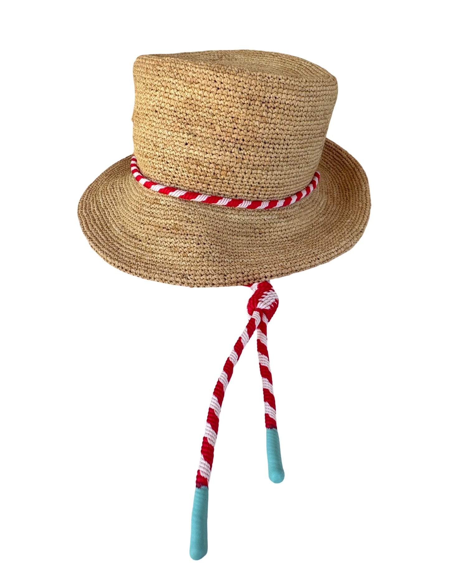 Bucket Hat Red/white Cord