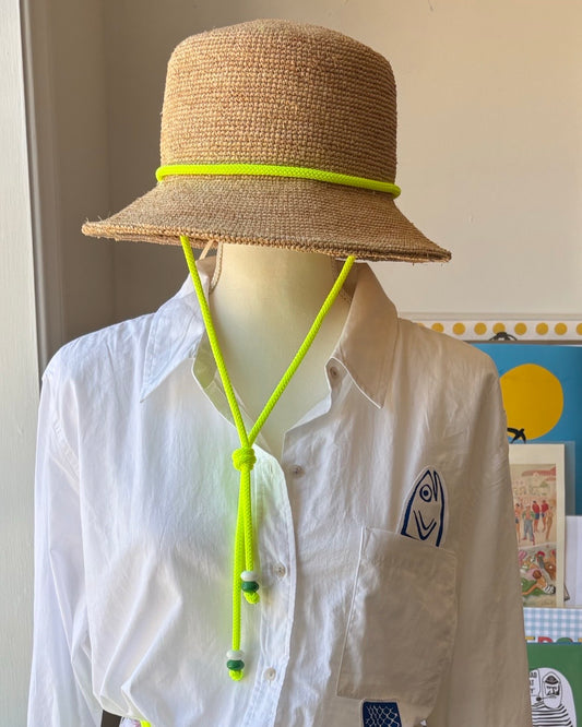 Bucket Hat Neon Beaded Cord