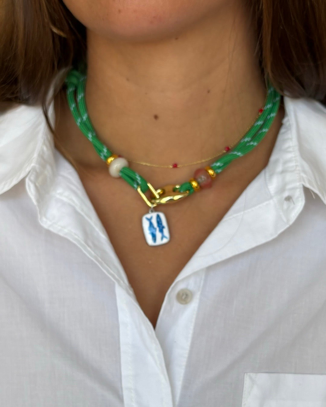 Green Sardine Necklace