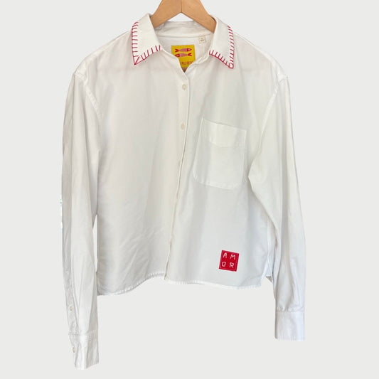 Women’s Boxy Cropped Amor Cotton Shirt