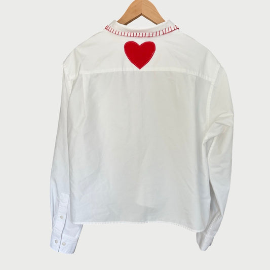 Women’s Boxy Cropped Amor Cotton Shirt