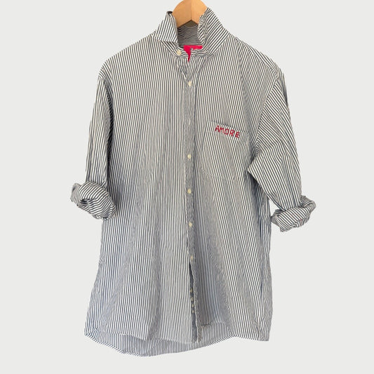 Men’s Large blue and white striped Amore Shirt