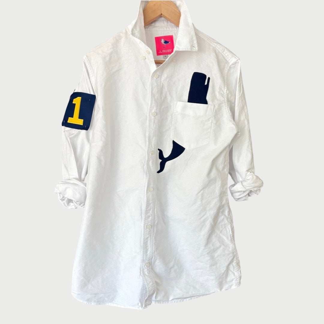 Whale 1 White Oxford Unisex Dress Shirt