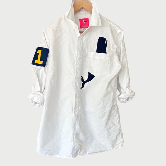 Whale 1 White Oxford Unisex Dress Shirt