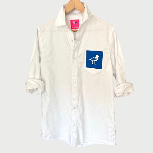Seagull Anchor White Oxford Unisex Dress Shirt