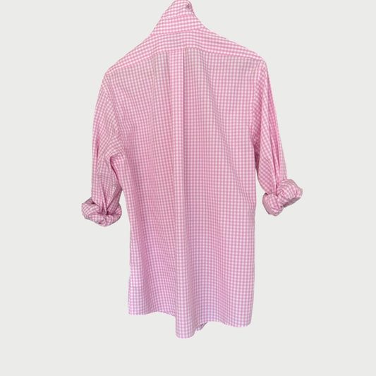 Men’s Large Pink and White Check Shirt