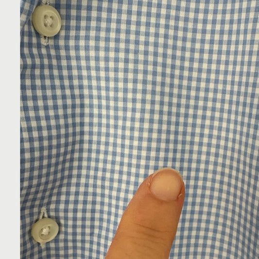 Men’s Large Blue and White Check Shirt