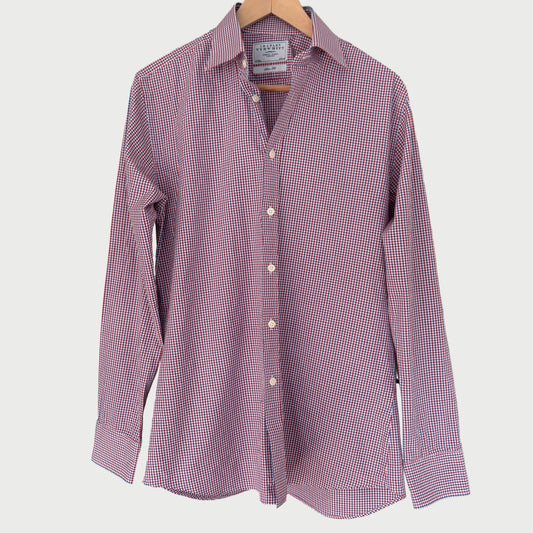 Men’s Large Red Blue and White Check Shirt