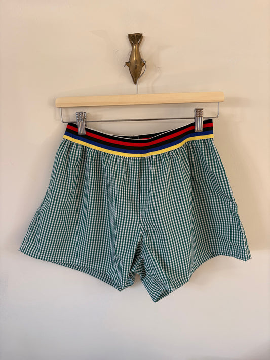 Boxer Short Green White Check (S/M)