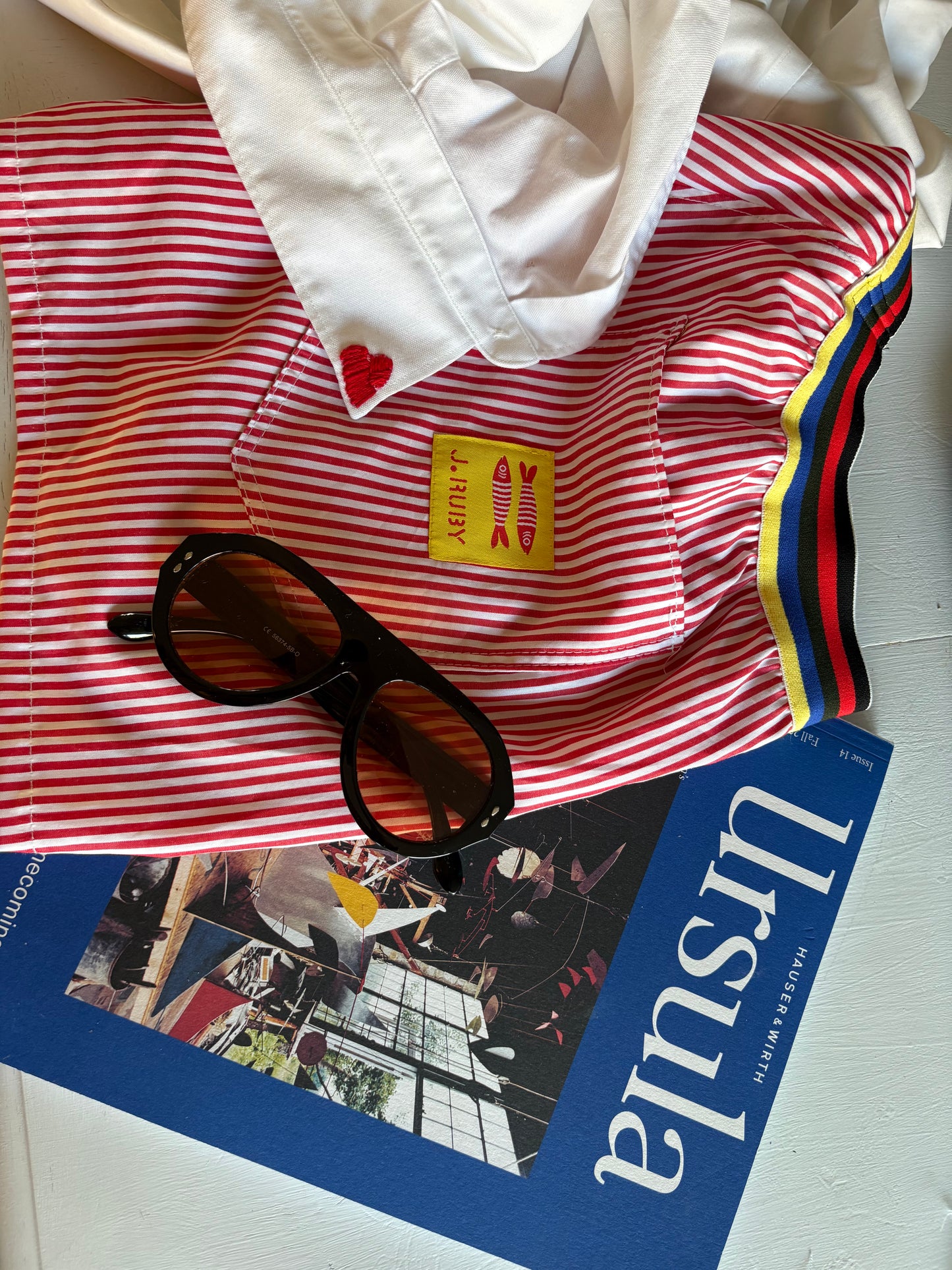 Boxer Short Red White Stripe (S/M)