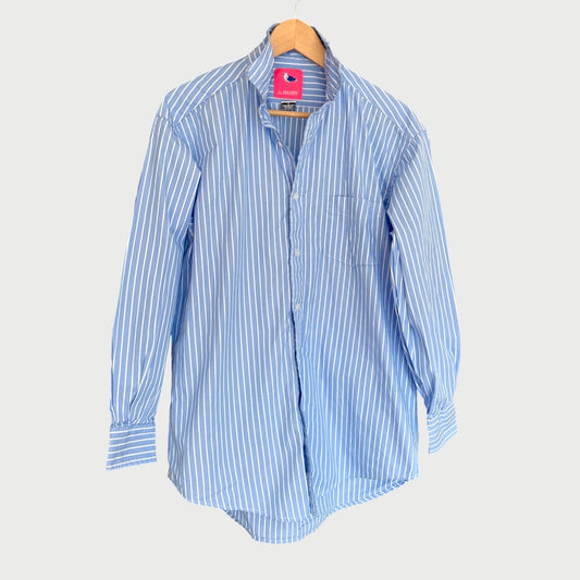 Boyfriend Shirt Lt Blue Stripe
