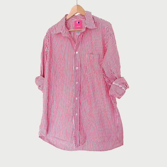 (Boyfriend Shirt Red Stripe