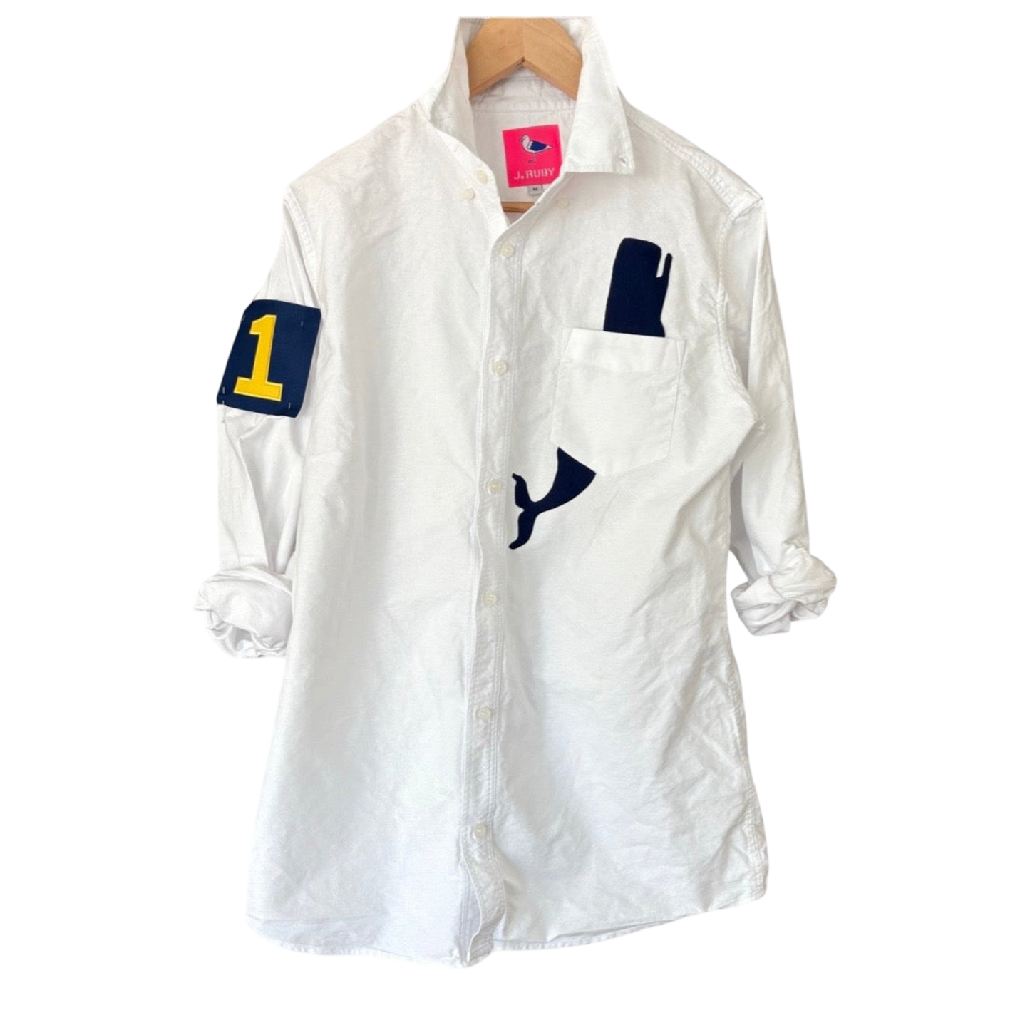 Whale 1 White Oxford Unisex Dress Shirt