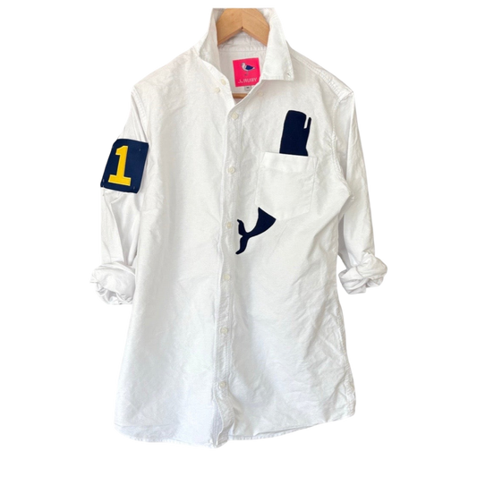 Whale 1 White Oxford Unisex Dress Shirt