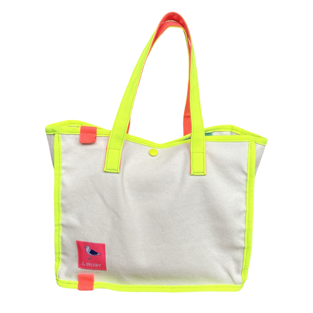 CANVAS TOTE NEON TRIM