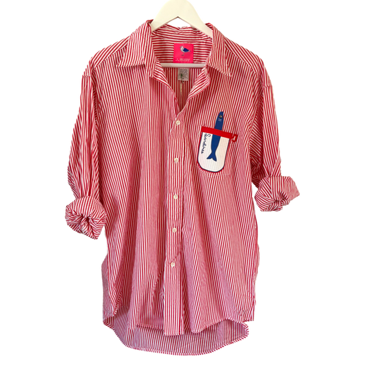 Le Sardine Boyfriend Shirt Red