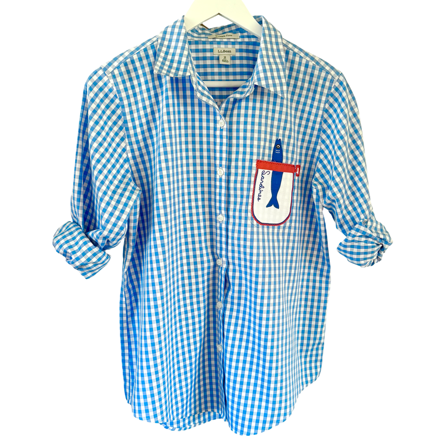 Le Sardine Shirt Lt Blue White Check