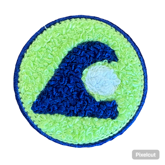 2” Chenille Round Wave Patch
