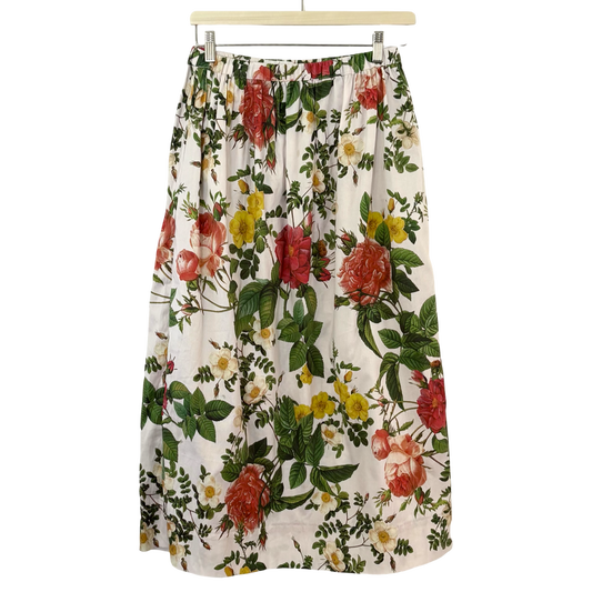 PREOWNED FLORAL MIDI SKIRT