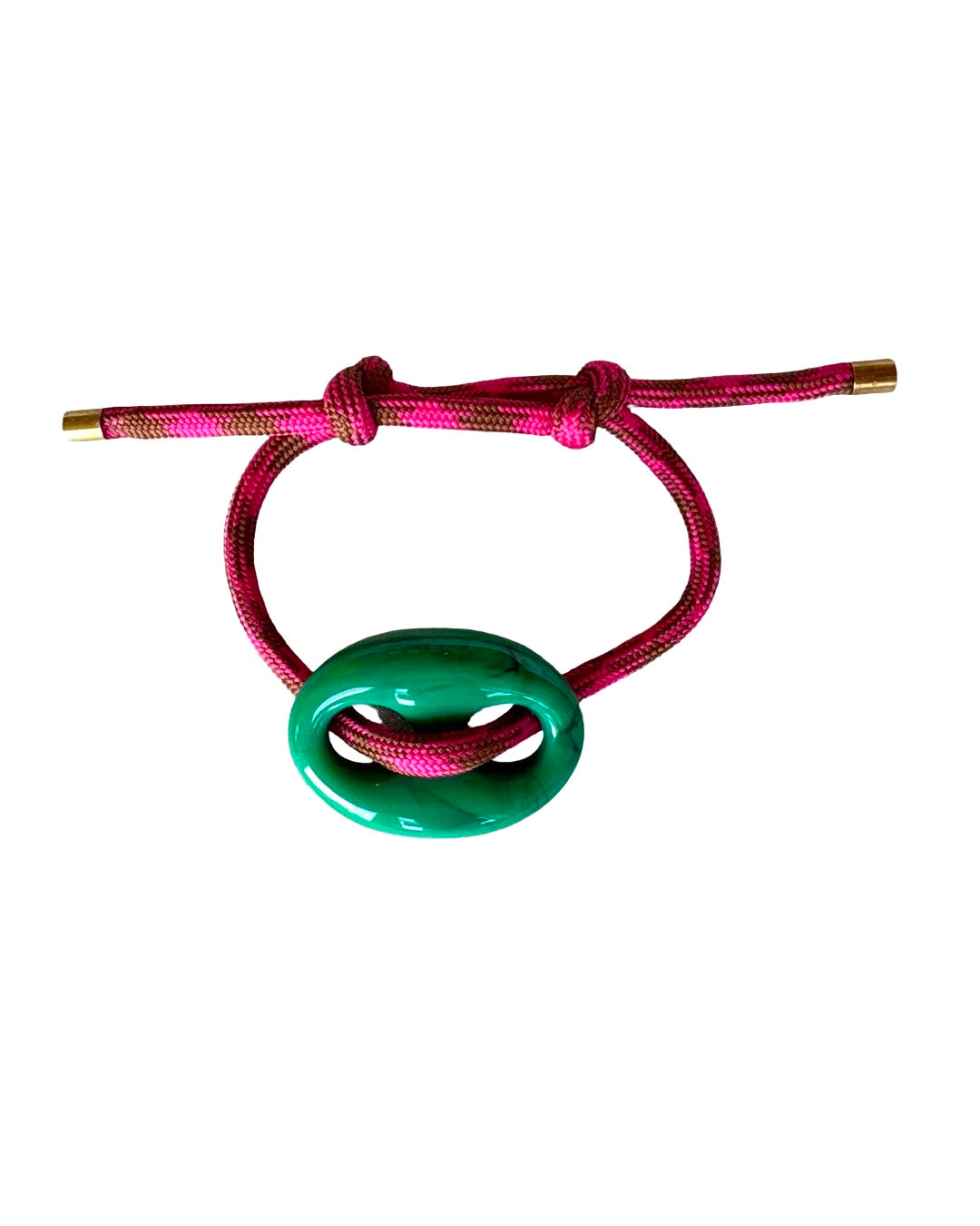Fuschia Brown Argyle Mariner Bracelet