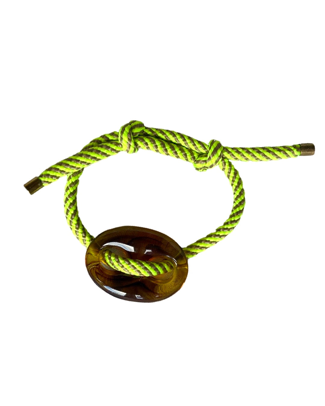 Neon Yellow Stripe Mariner Bracelet