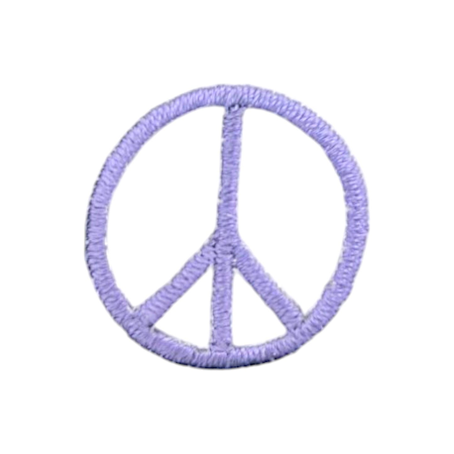 1" Peace Sign, Embroidered, Iron on Patch: Red