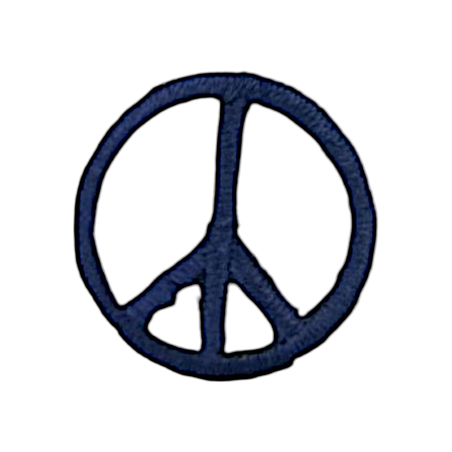 1" Peace Sign, Embroidered, Iron on Patch: Multi Color