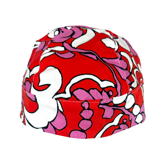 Scarf Hat Red & Pink Pop Cotton image 1